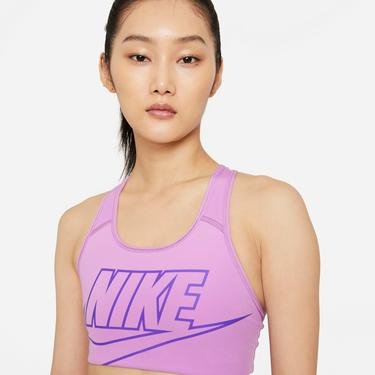  Nike Dri-Fit Swoosh Futura Gx Kadın Mor Bra