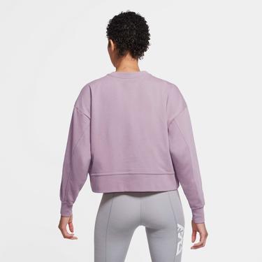  Nike Dry Get Fit Crew Swoosh Kadın Mor-Lila Sweatshirt