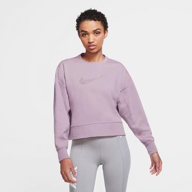  Nike Dry Get Fit Crew Swoosh Kadın Mor-Lila Sweatshirt