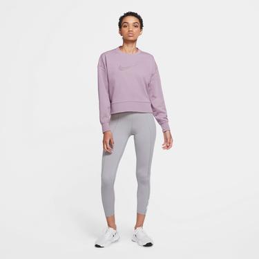  Nike Dry Get Fit Crew Swoosh Kadın Mor-Lila Sweatshirt