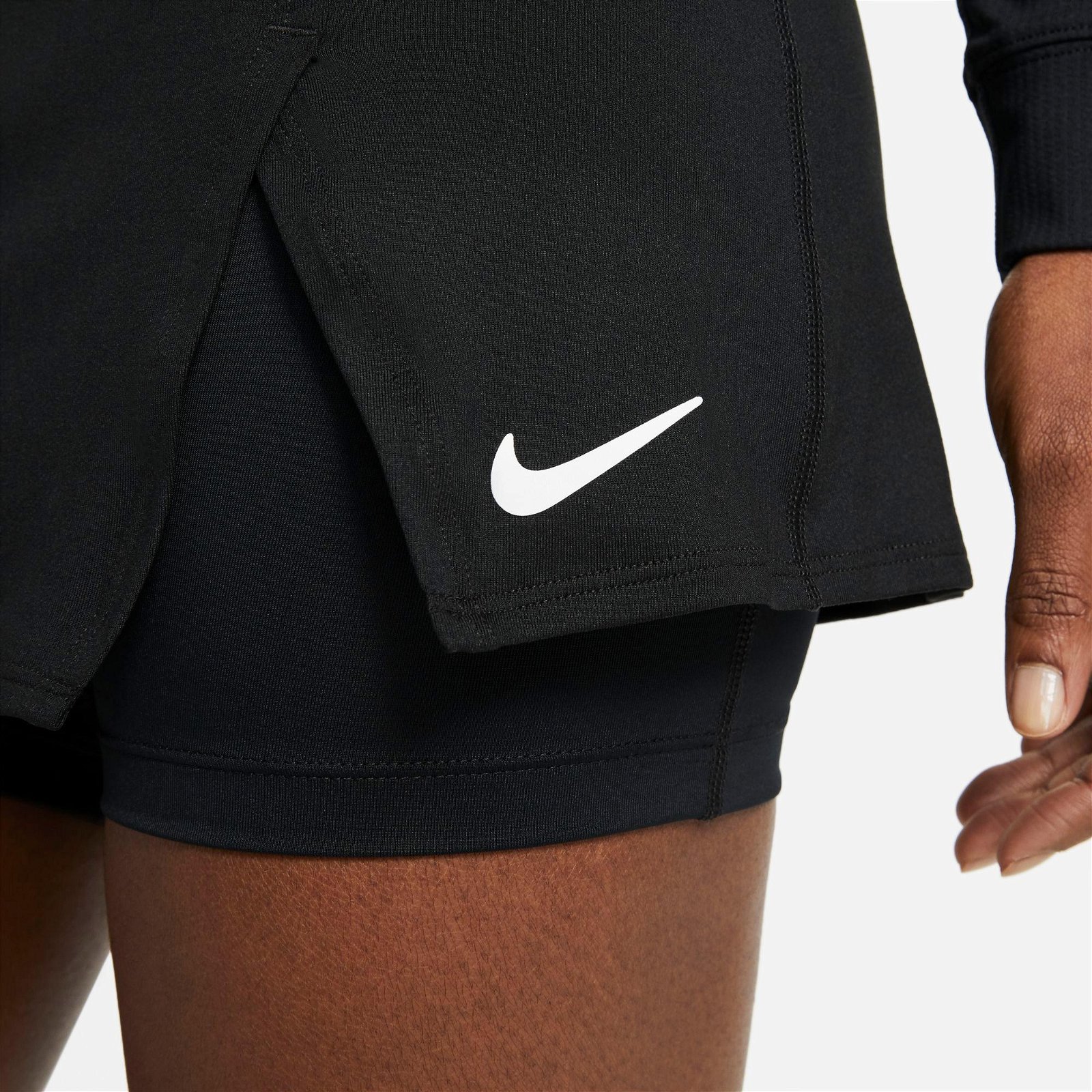 Nike Court Dri-Fit Victory Star Kadın Siyah Etek