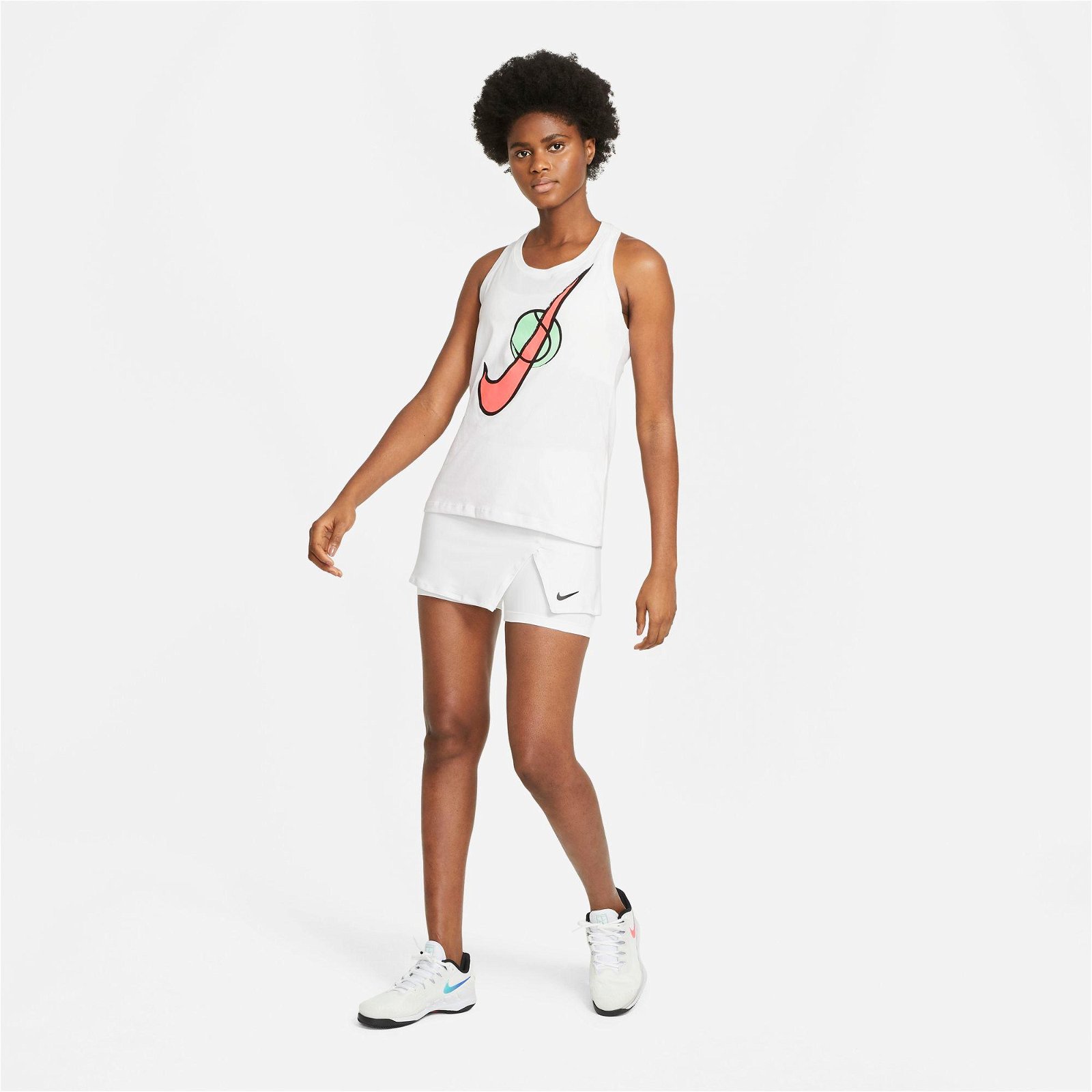 Nike Court Dri-Fit Victory Star Kadın Beyaz Etek