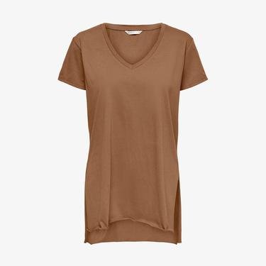  Only Kadın Regular Fit Kahverengi T-Shirt