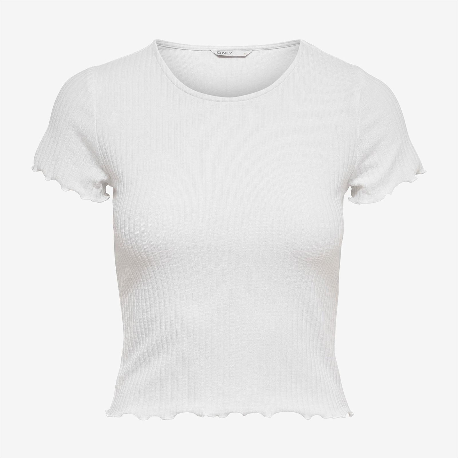 Only Onlemma Noos Jrs Kadın Beyaz Crop T-Shirt