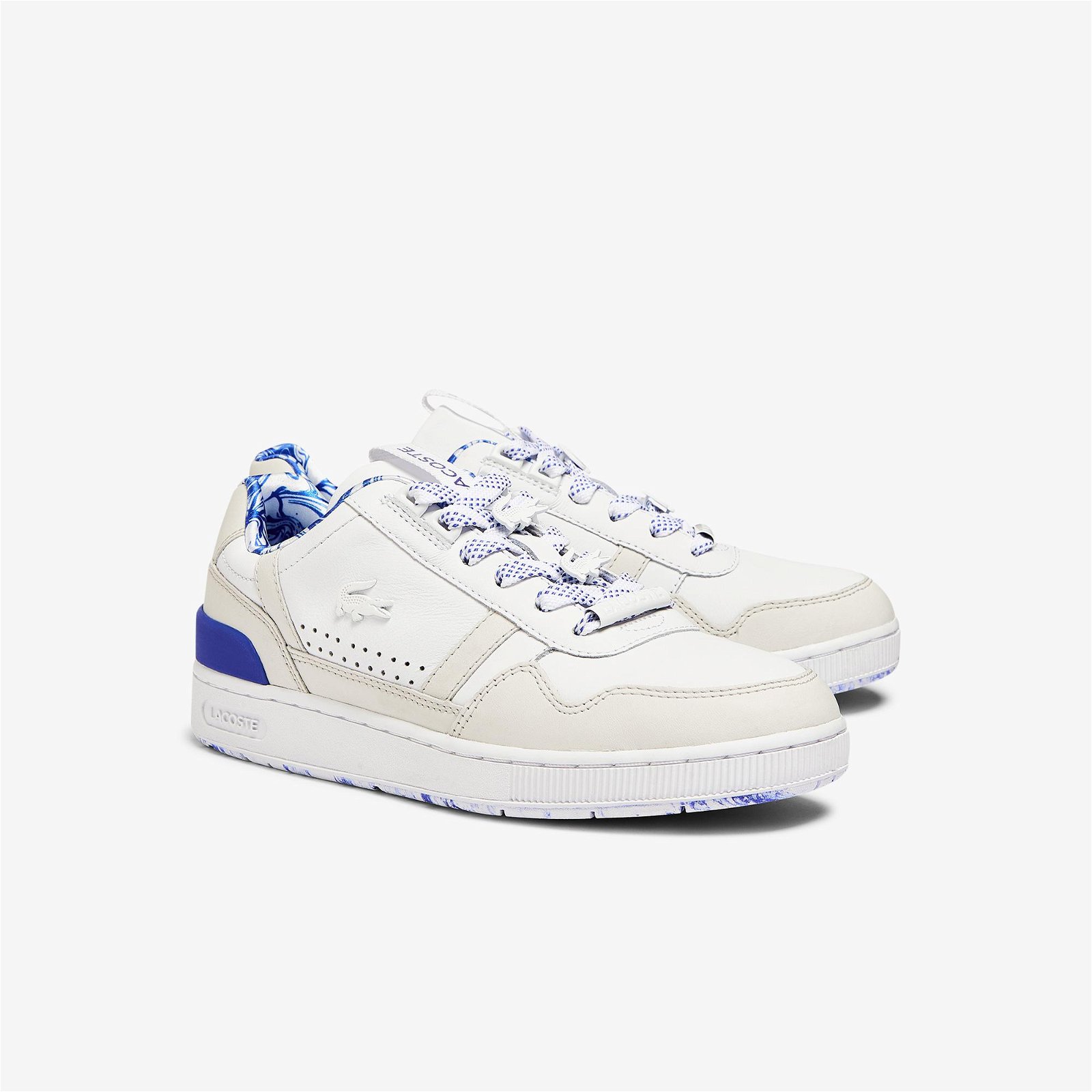 Lacoste T-Clip 1121 1 Sfa Kadın Beyaz - Mavi Sneaker