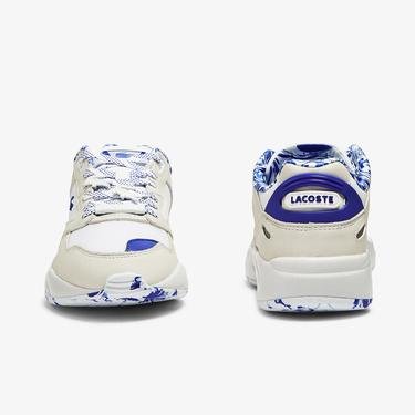  Lacoste Storm 96 Lo 1121 1 Sfa Kadın Beyaz - Mavi Sneaker