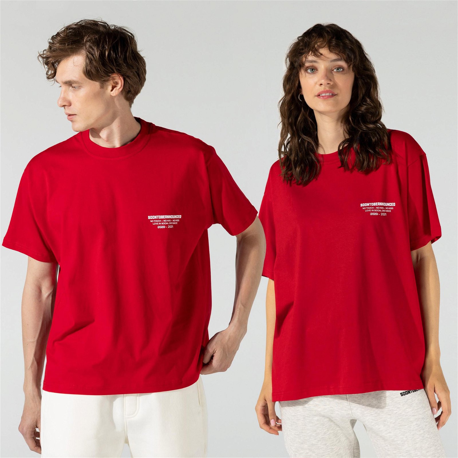 SOONTOBEANNOUNCED 2020-2021 Printed Unisex Kırmızı T-Shirt
