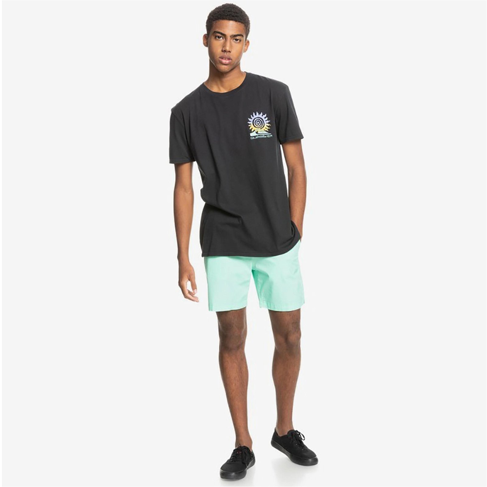 Quiksilver Island Pulse Erkek Siyah T-Shirt