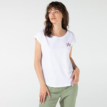  Nautica Kadin Beyaz Baskılı T-Shirt