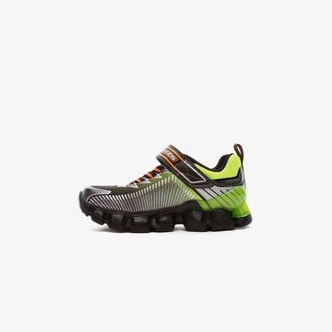 Skechers Flashpod- Scoria Işıklı Siyah-Yeşil Spor Ayakkabı