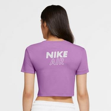  Nike Sportswear Air Top Crop Kadın Mor T-Shirt