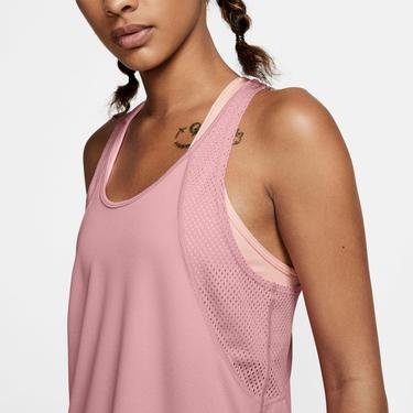  Nike Run Tank Kadın Pembe Kolsuz T-Shirt