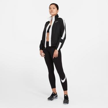 Nike Sportswear Essential Graphic Mid Rise Büyük Beden Kadın Siyah Tayt