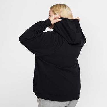  Nike Sportswear Essential Flc Full-Zip Hdy Büyük Beden Kadın Siyah Sweatshirt