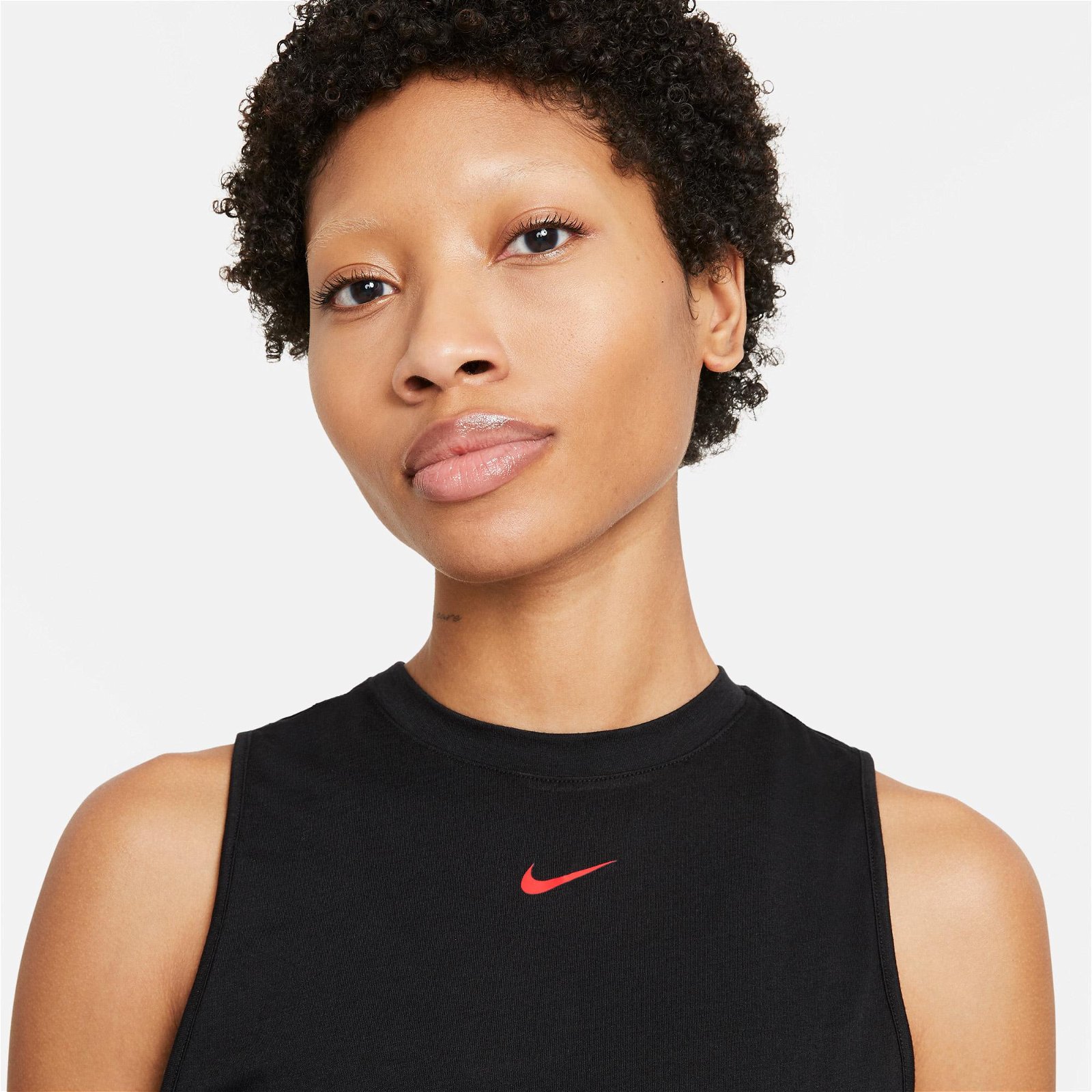 Nike Dry Colourblok Stripe Muscle Kadın Siyah Kolsuz T-Shirt