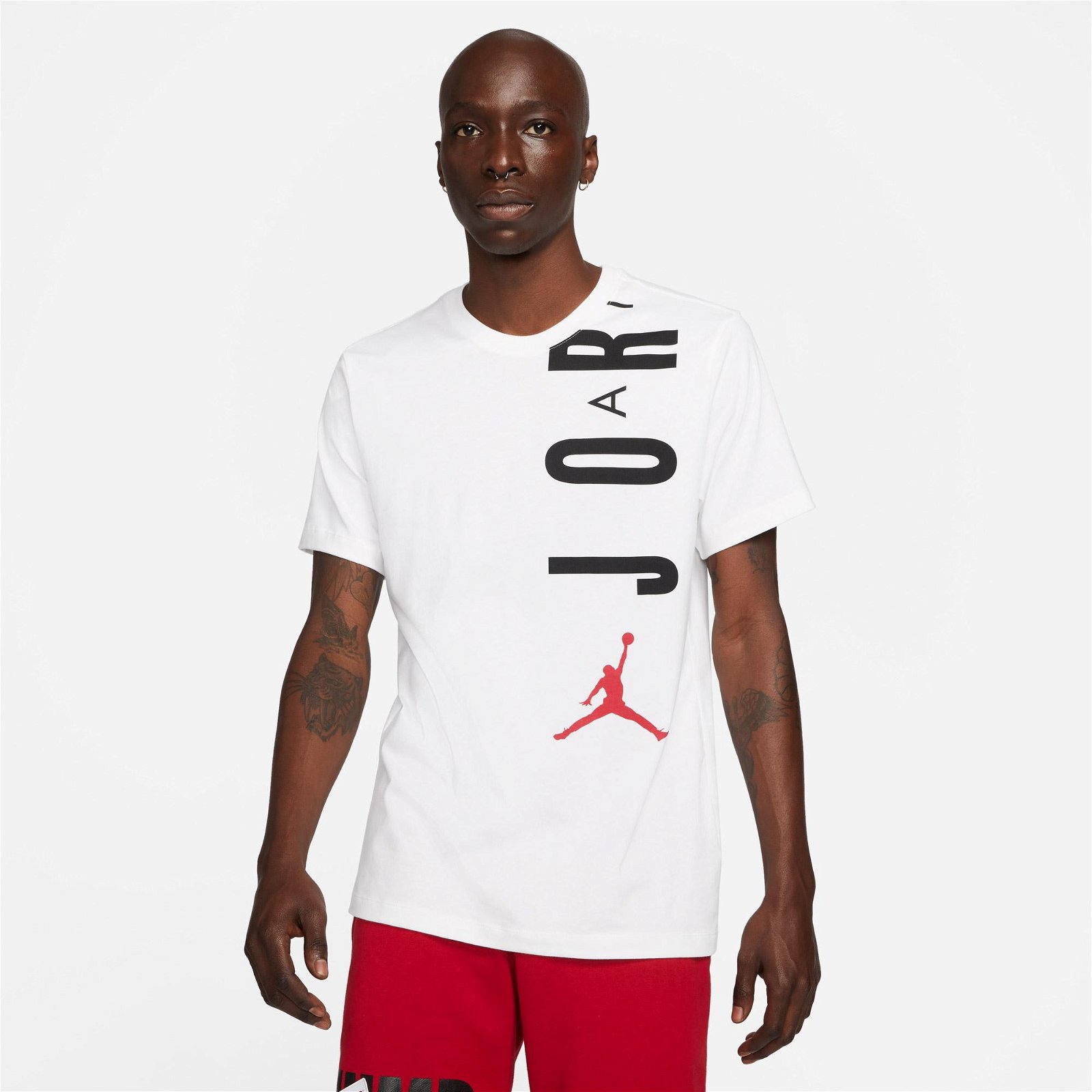 Jordan Air Stretch Crew Erkek Beyaz T-Shirt