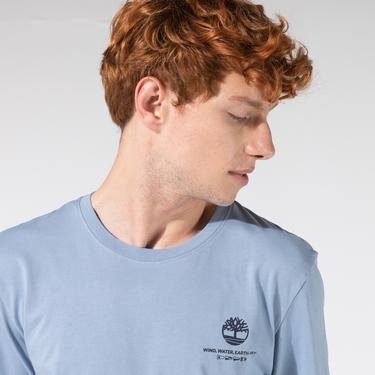  Timberland Story Telling Graphic Coastal Co Erkek Mavi T-Shirt