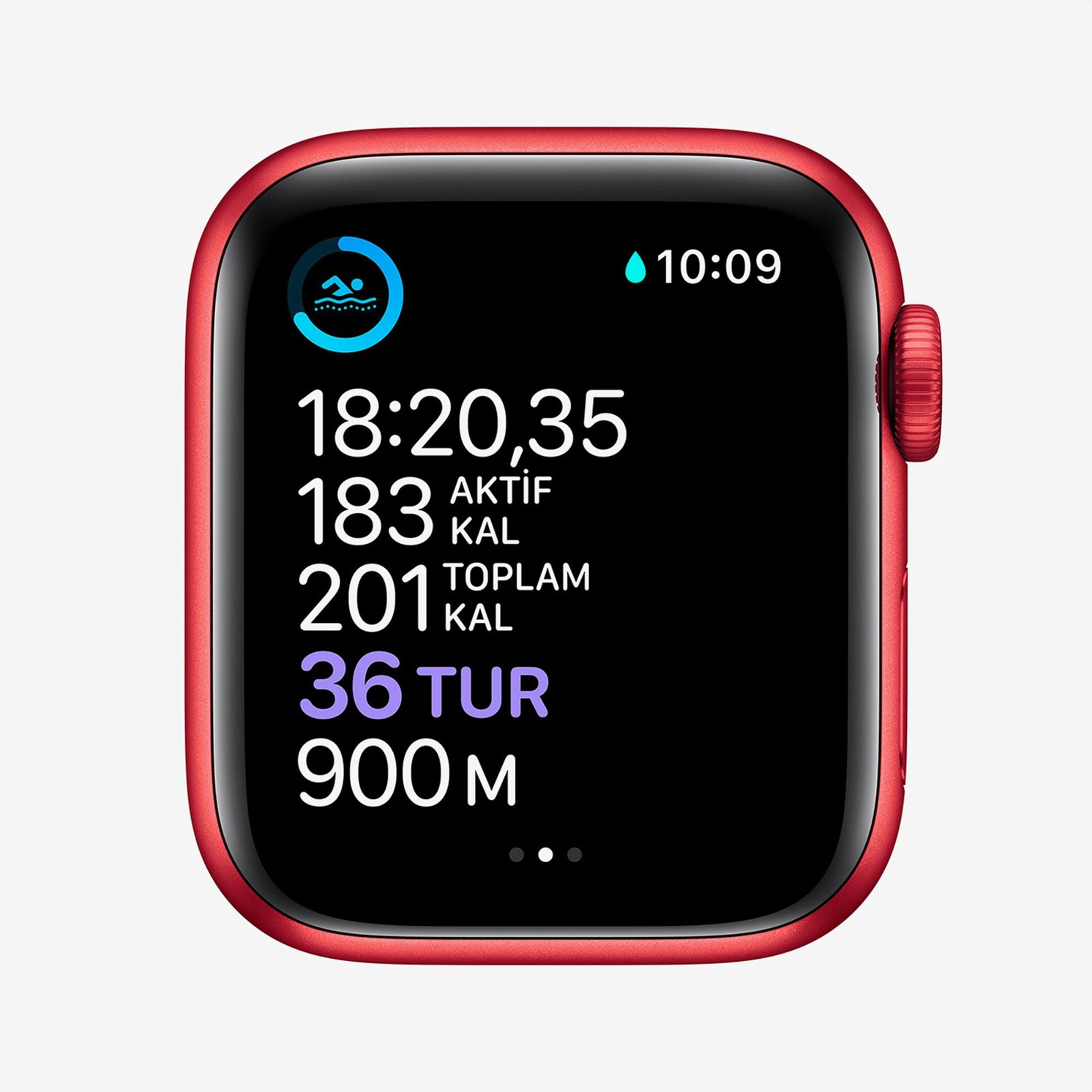Apple Watch Series 6 40 mm Kırmızı Alüminyum Kasa ve Kırmızı Spor Kordon