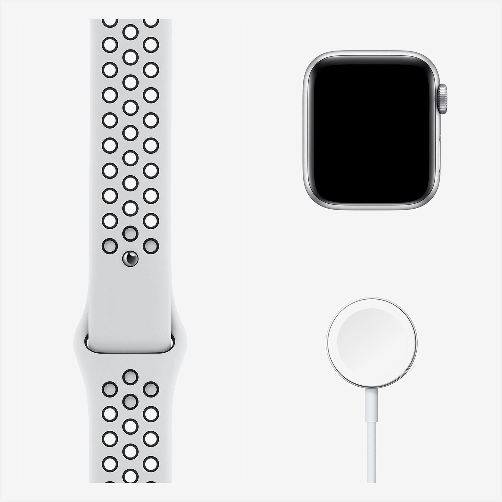 Apple Watch Nike Series 6 40 mm Gümüş Rengi Alüminyum Kasa ve Siyah Nike Spor Kordon