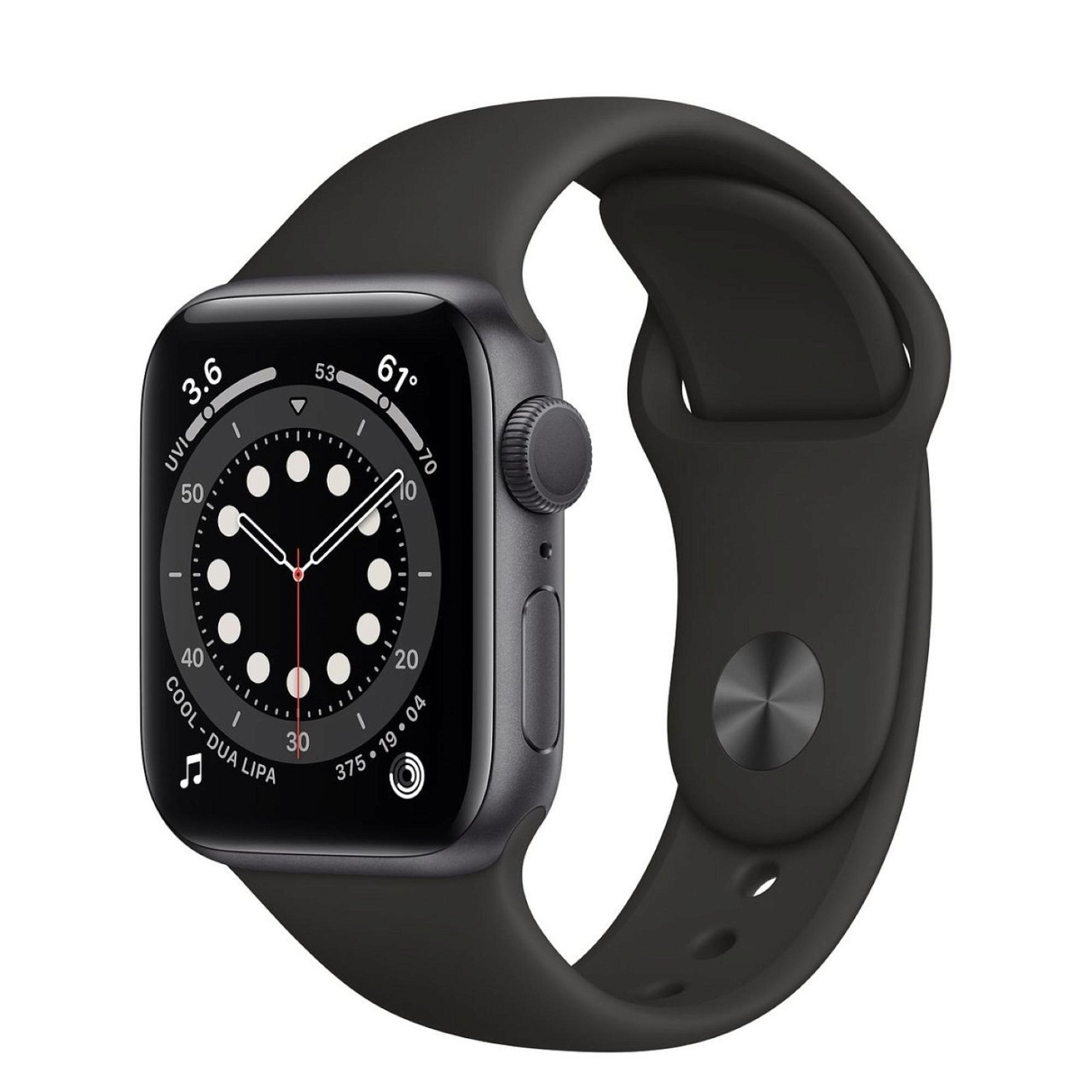 Apple Watch Series 6 40 mm Uzay Grisi Alüminyum Kasa ve Siyah Spor Kordon
