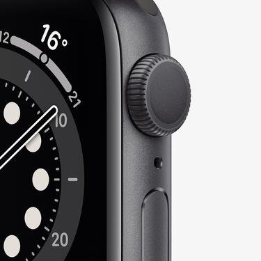  Apple Watch Series 6 40 mm Uzay Grisi Alüminyum Kasa ve Siyah Spor Kordon