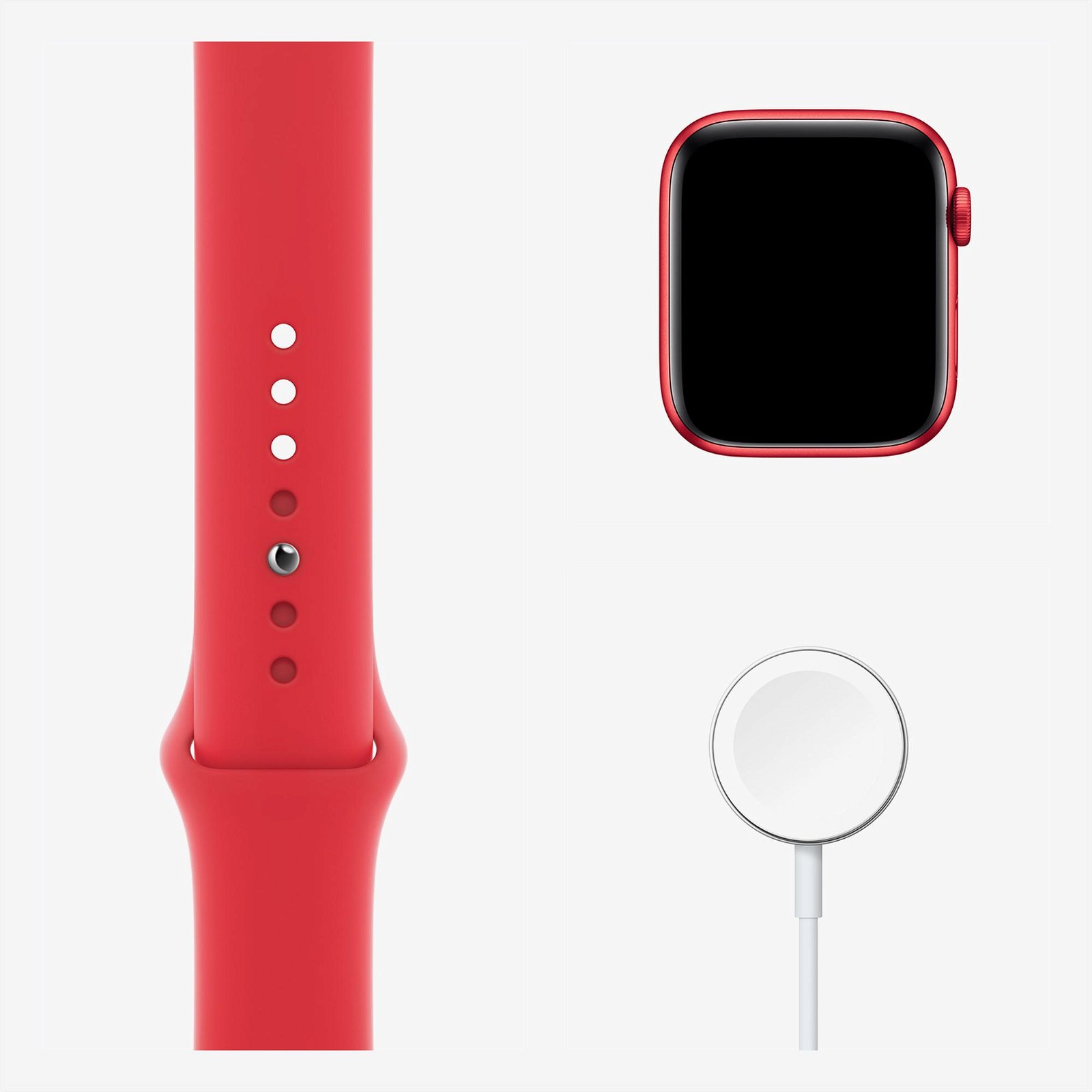 Apple Watch Series 6 44 mm Kırmızı Alüminyum Kasa ve Kırmızı Spor Kordon