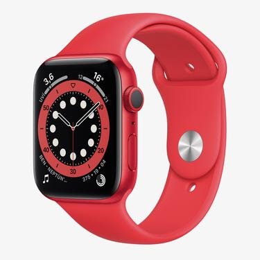  Apple Watch Series 6 44 mm Kırmızı Alüminyum Kasa ve Kırmızı Spor Kordon