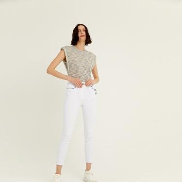  rue Kadın Beyaz Yüksek Bel Skinny Jean