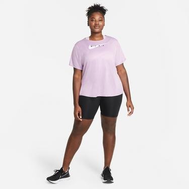  Nike Swoosh Run Top Büyük Beden Kadın Mor T-Shirt