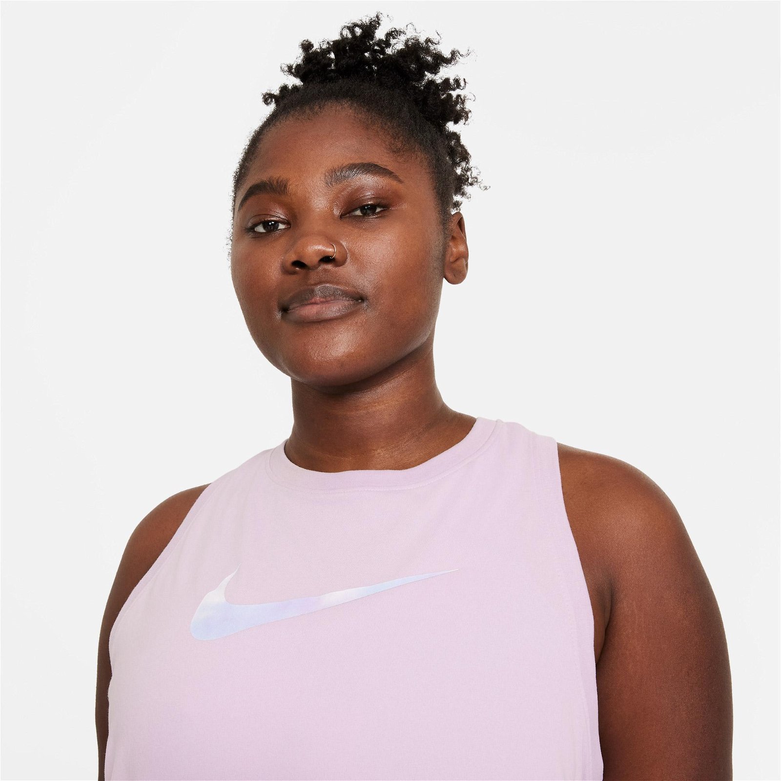 Nike Dry Icon Clash Büyük Beden Kadın Mor T-Shirt