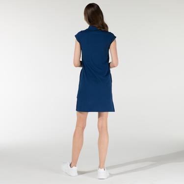  Nautica Kadın Mavi Çizgili Classic Fit Elbise