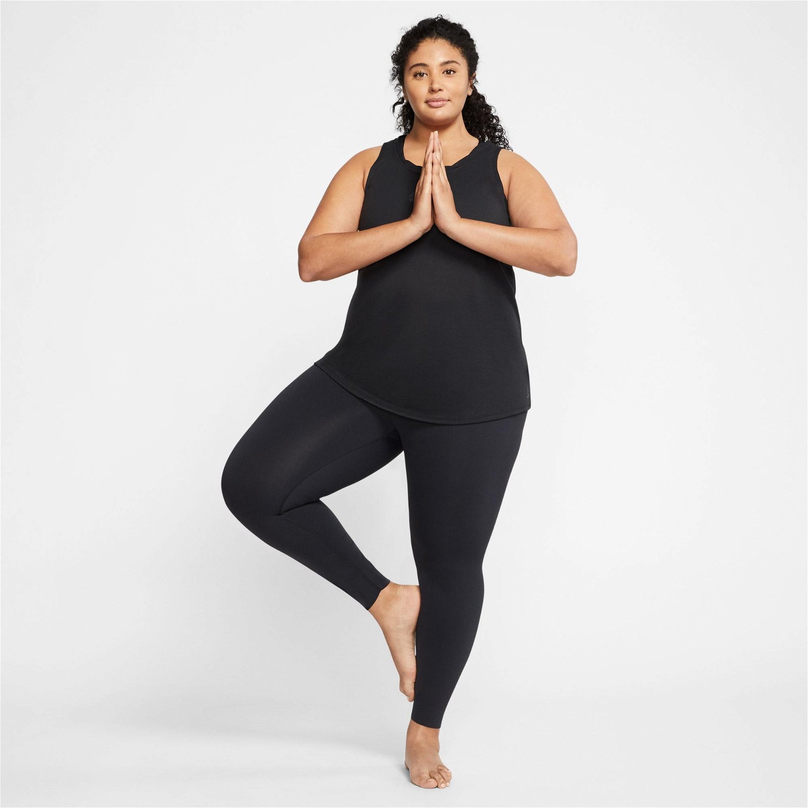 Nike The Yoga Luxe 7/8 T Büyük Beden Kadın Siyah Tayt
