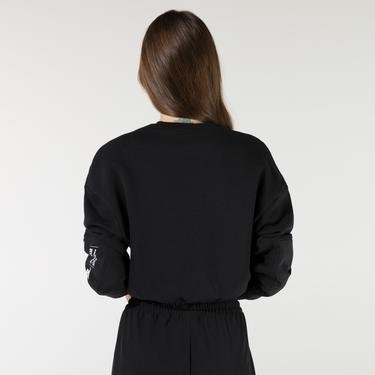  Nike Sportswear Essential Crew Fleece Kadın Siyah T-Shirt