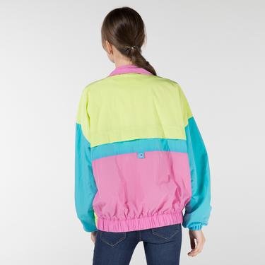  Tommy Jeans Colorblock Zip Through Kadın Sarı Ceket