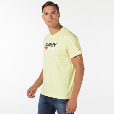  Tommy Jeans Corp Logo Erkek Sarı T-Shirt