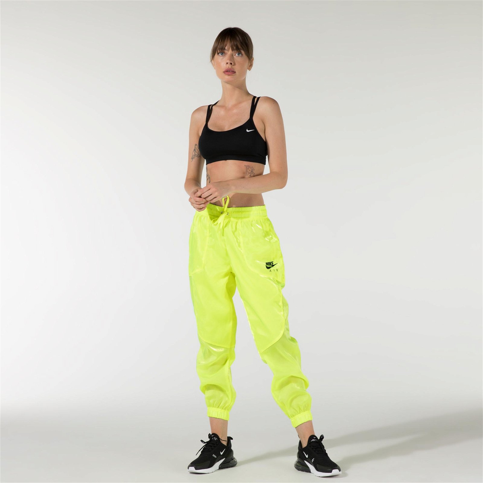 Nike Sportswear Essential Air Sheen Kadın Sarı Eşofman