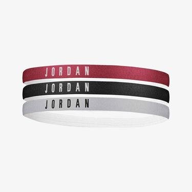  Jordan Unisex 3'lü Kırmızı/Siyah/Beyaz Saç Bandı