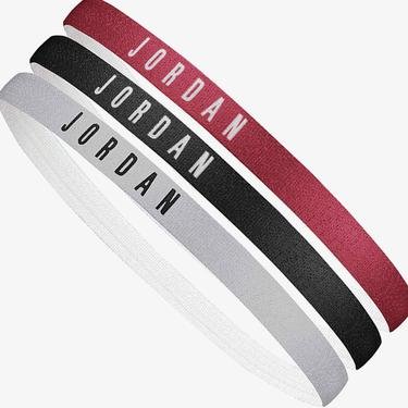  Jordan Unisex 3'lü Kırmızı/Siyah/Beyaz Saç Bandı