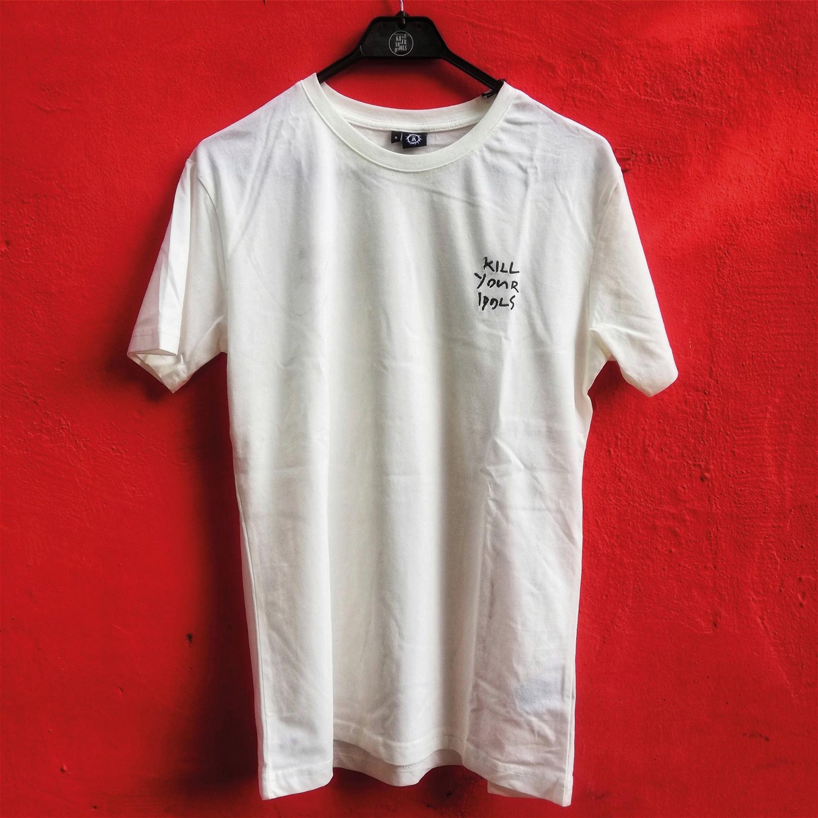 KillYourIdols Organic Erkek Beyaz Slim-Fit T-shirt