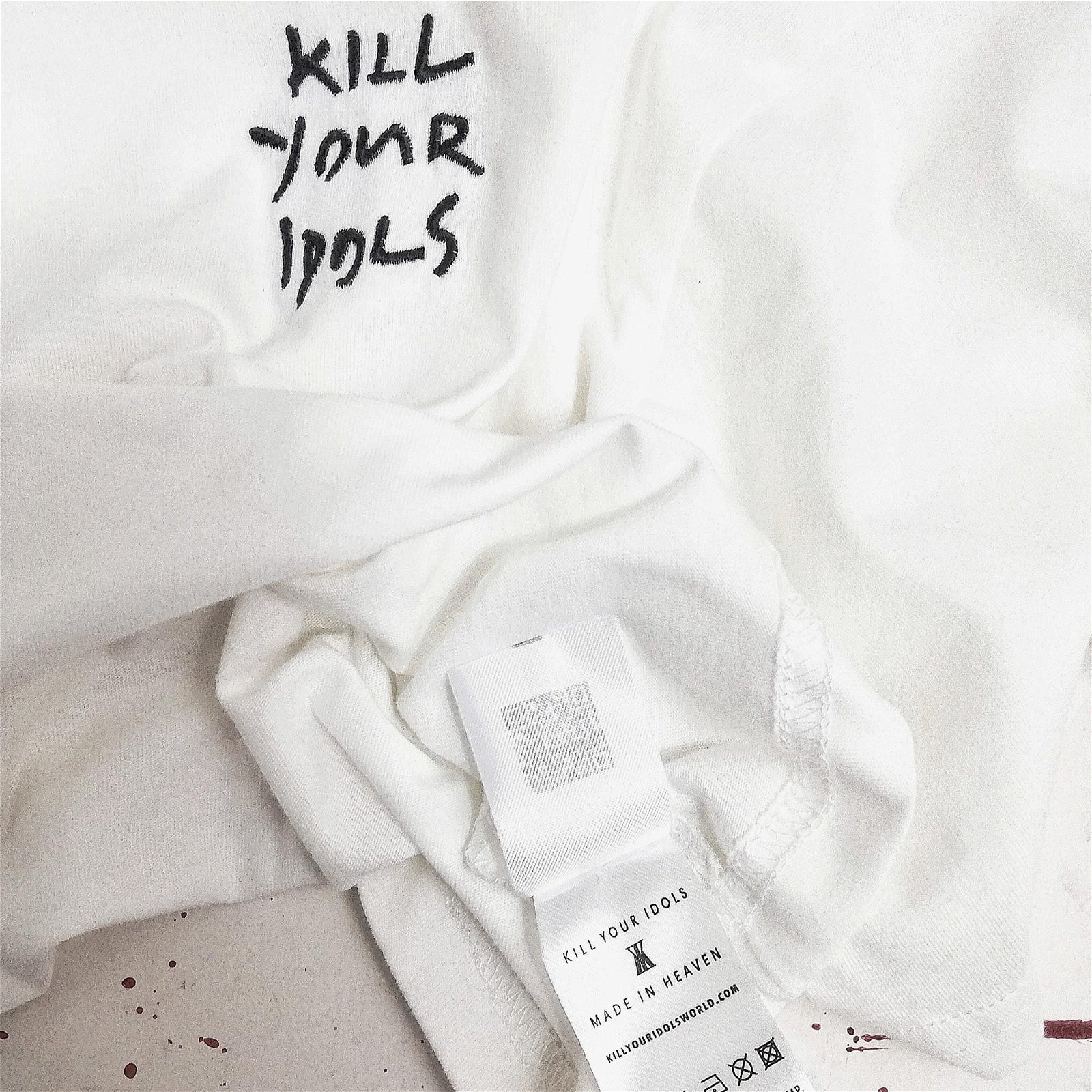 KillYourIdols Organic Kadın Beyaz Crop T-Shirt