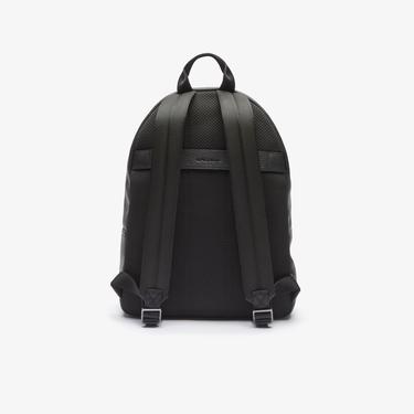  Lacoste Soft Mate Erkek Deri Siyah Sırt Çantası
