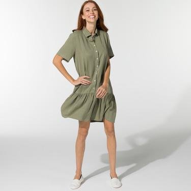  Nautica Kadin Yeşil Classic Fit Elbise