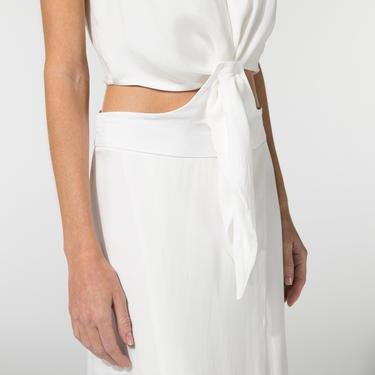  SİNEM BABACAN Sophisticated Kadın Beyaz İki Parça Elbise
