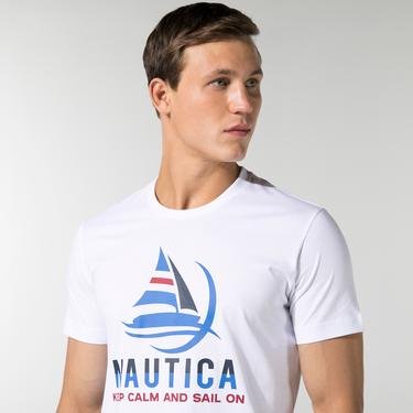  Nautica Erkek Beyaz T-Shirt