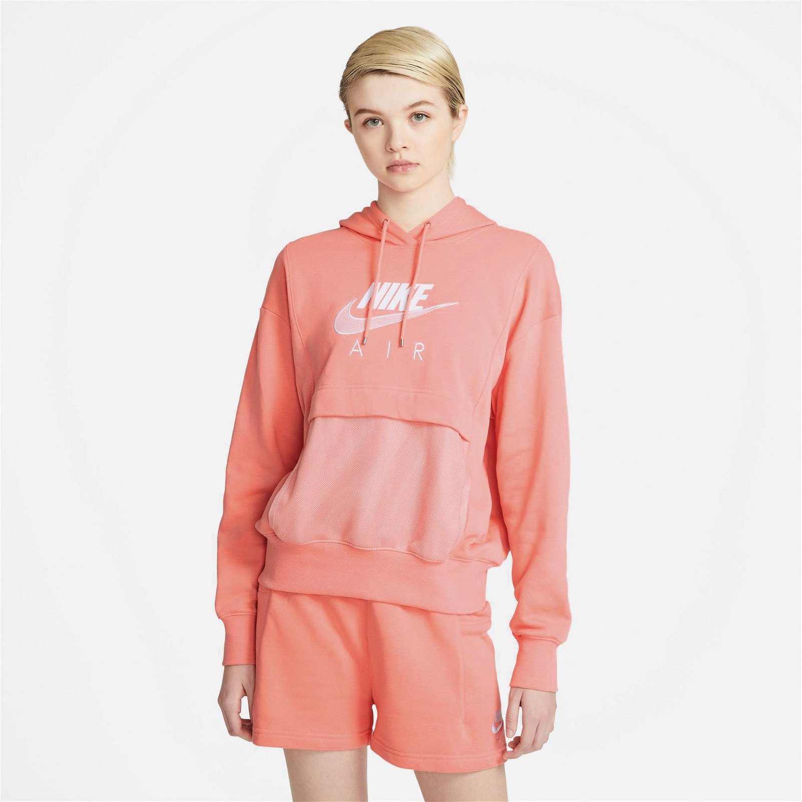 Nike Sportswear Essential Air Hoodie Kadın Turuncu Sweatshirt