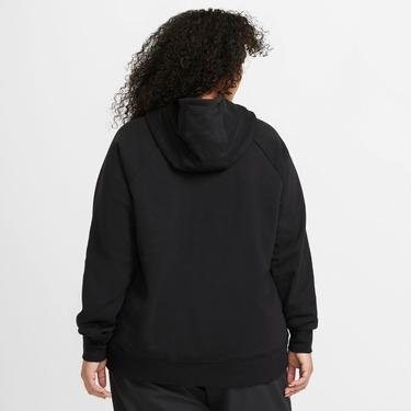  Nike Sportswear Essential Swoosh Hoodie Ft Kadın Siyah Sweatshirt