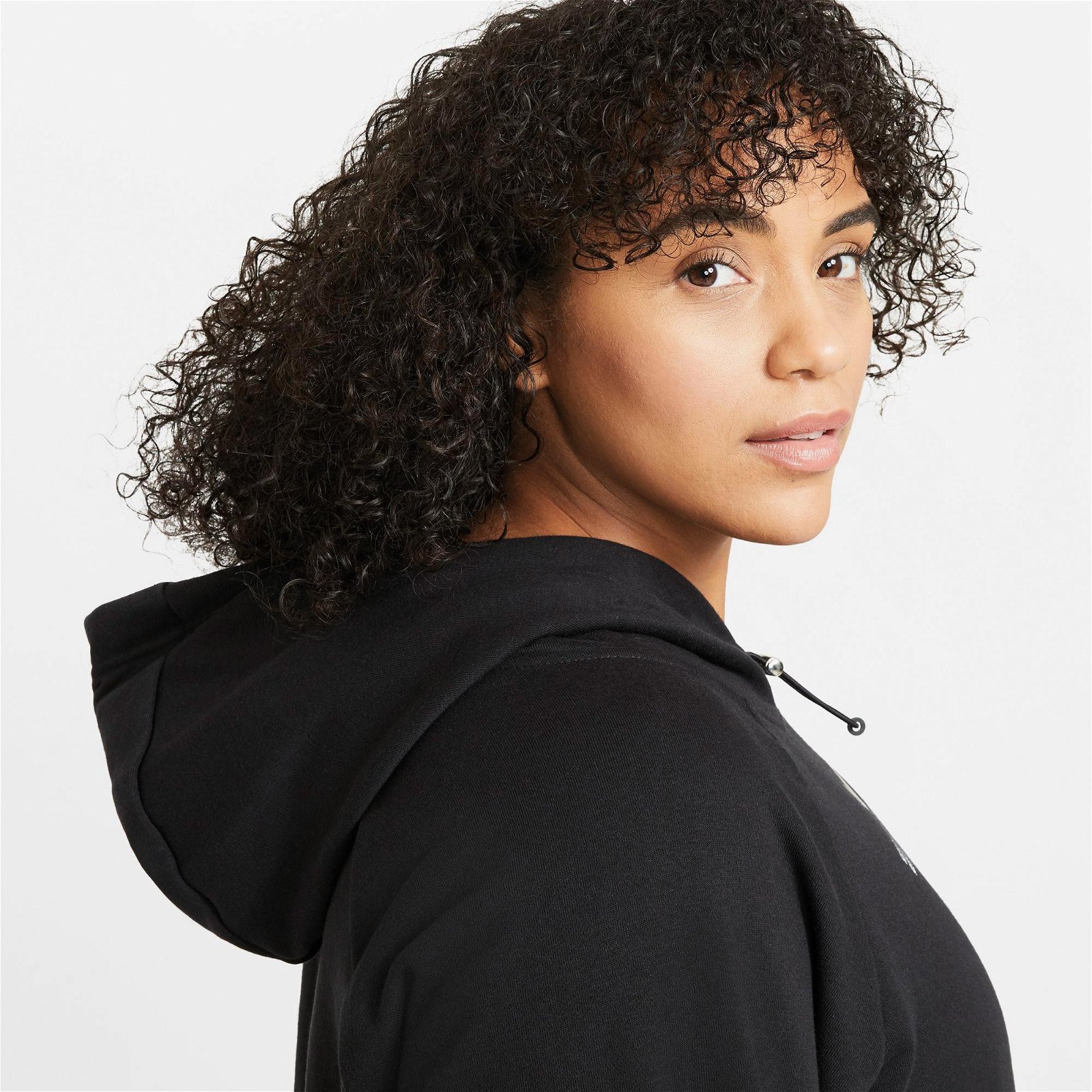Nike Sportswear Essential Swoosh Hoodie Ft Kadın Siyah Sweatshirt