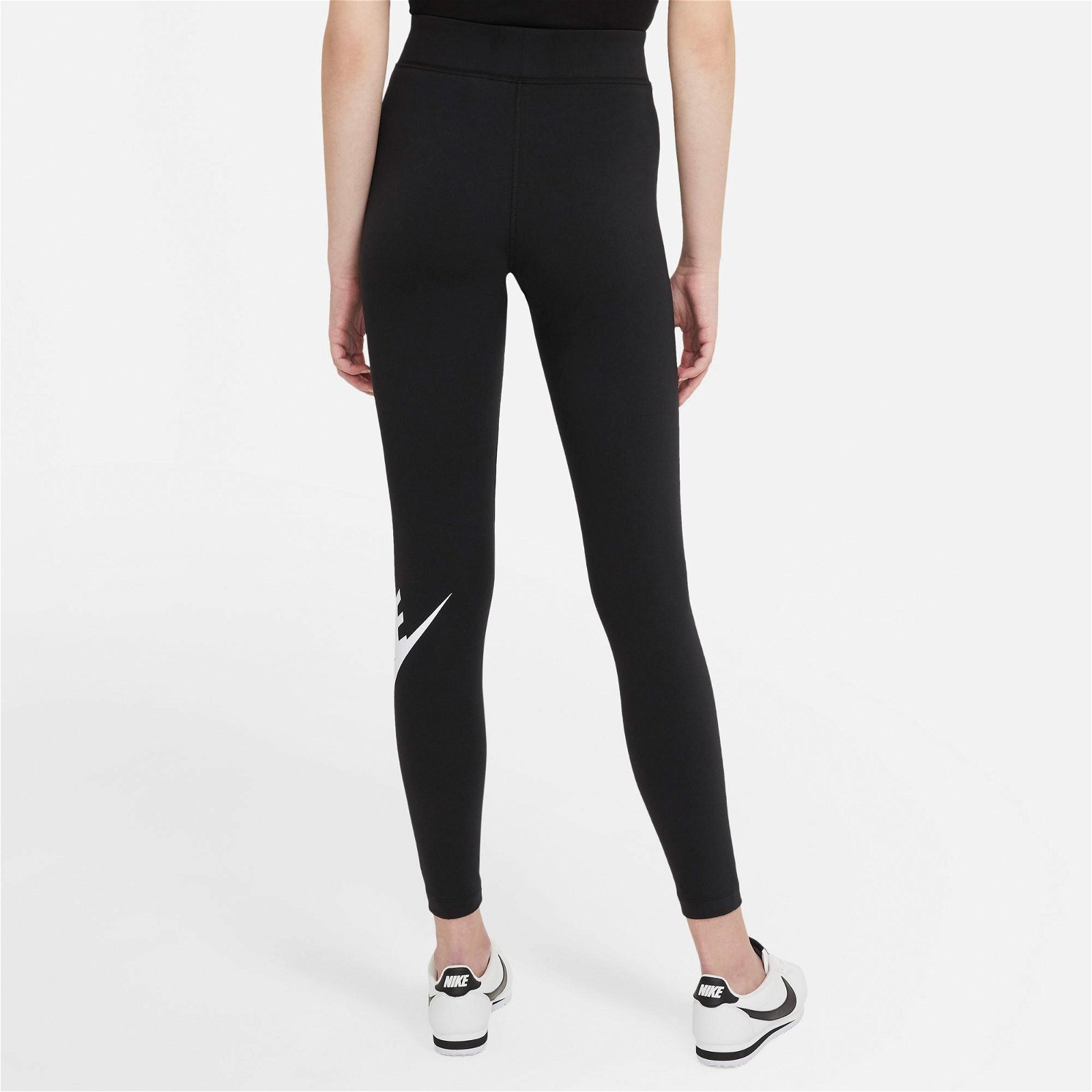 Nike Sportswear Essential Graphic High Rise Futura Kadın Siyah Tayt