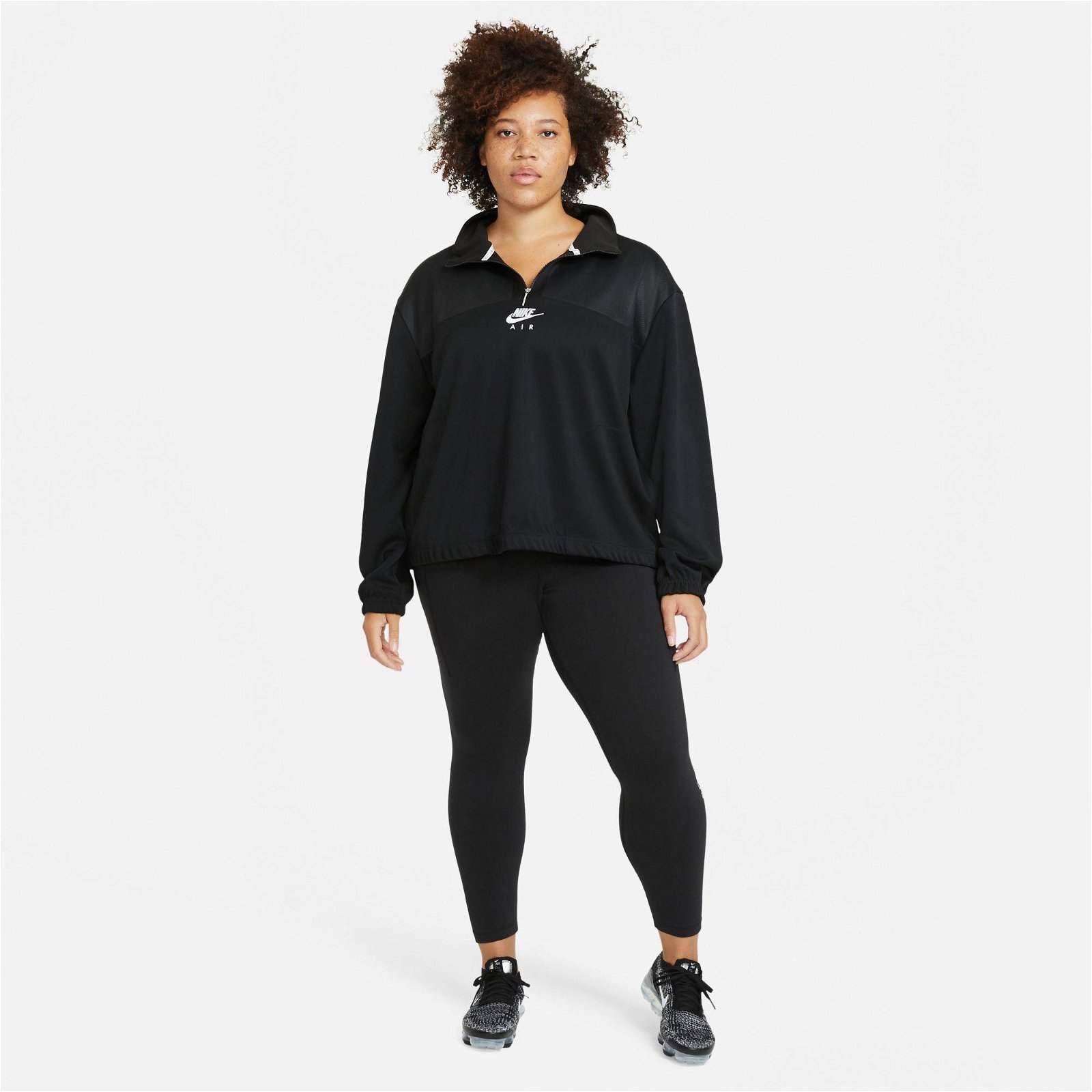 Nike Sportswear Air Qz Pk Kadın Siyah Uzun Kollu T-Shirt