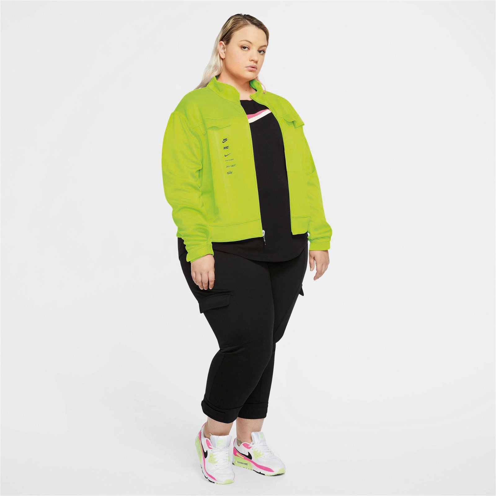 Nike Sportswear Essential Swoosh Pk Kadın Sarı Ceket
